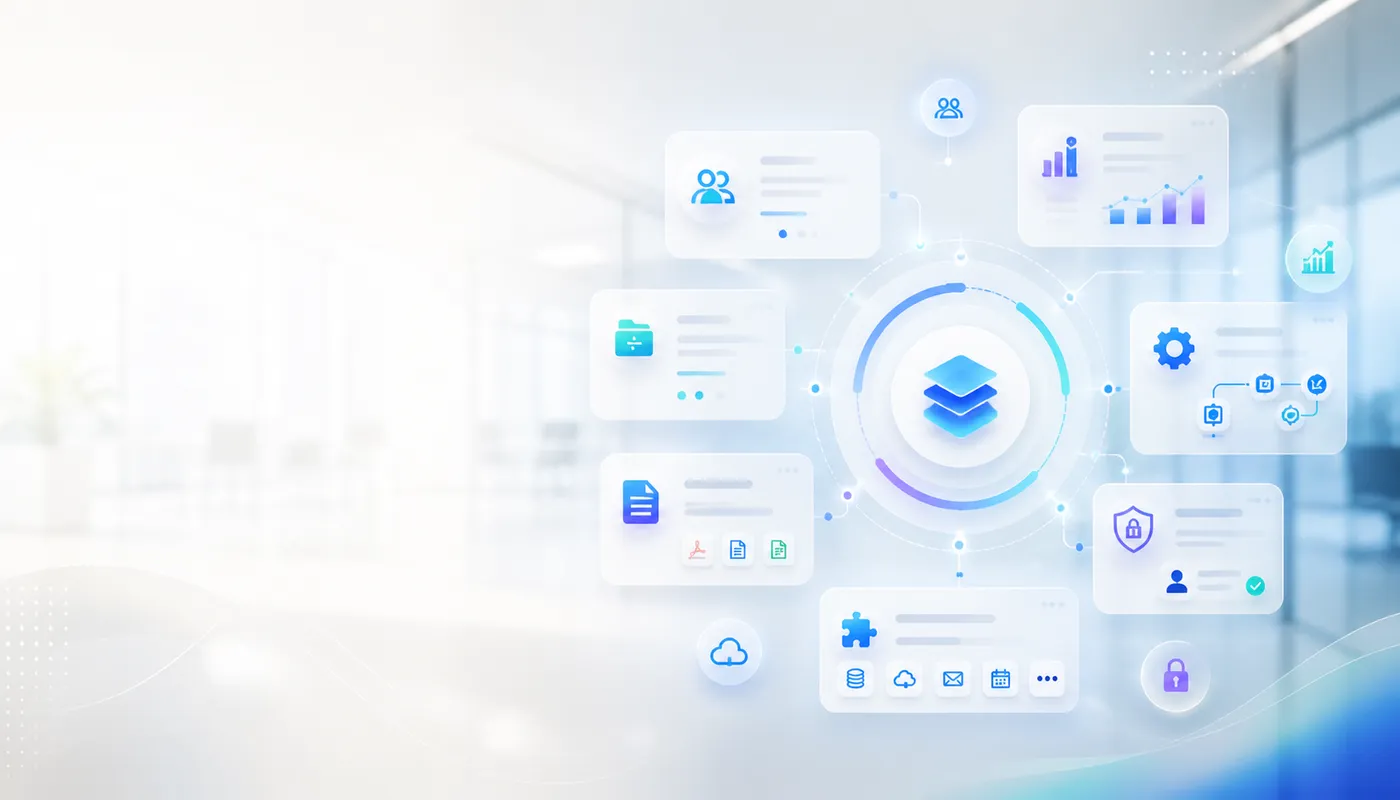 Sistema FileMaker integrato con moduli applicativi, dati e infrastruttura